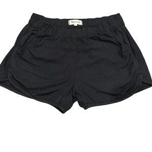 Madewell Black Athletic Shorts with Elastic Waistband